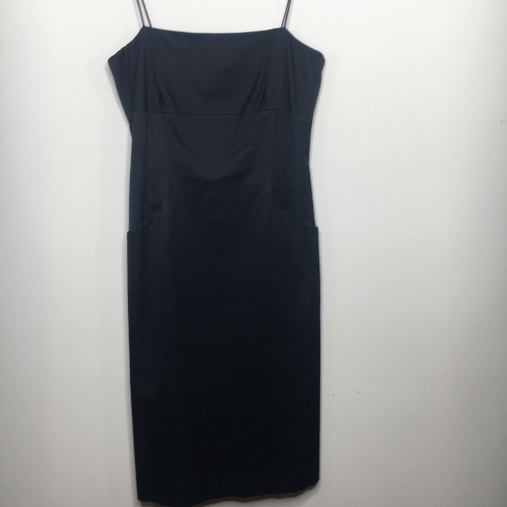 Eccoci Black Raw Silk Dress. Size10